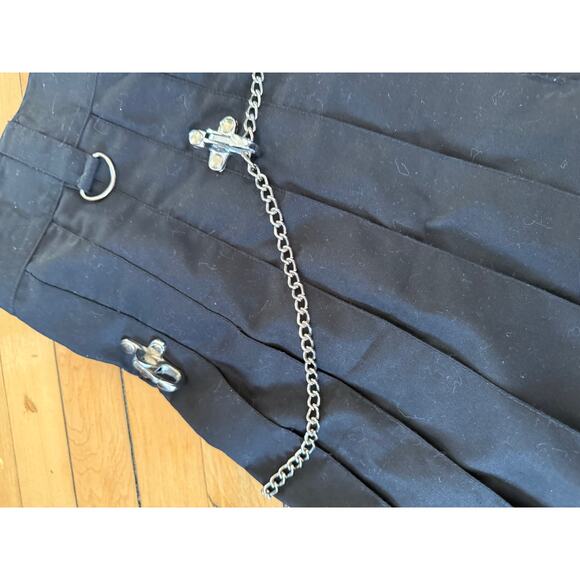 Black gothic chainlink kilt skirt dark steampunk heavy duty dark punk - Picture 10 of 12